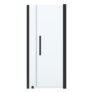 OVE Pasadena 35&quotW x 72&quotH Frameless Pivot AlcShower Door in Black