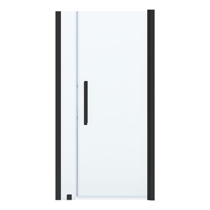 Pasadena 39&quotW x 72&quotH Frameless Pivot Alcove Shower Door in Black