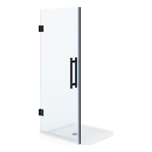 Panama 32 x 32 x 74-3/4 Alcove Shower Kit with Base and Door in Black