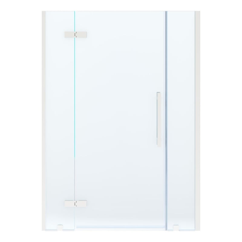 Tampa 54 x 36 x 74-3/4 Alcove Shower Kit with Base and Door in Satin Nickel