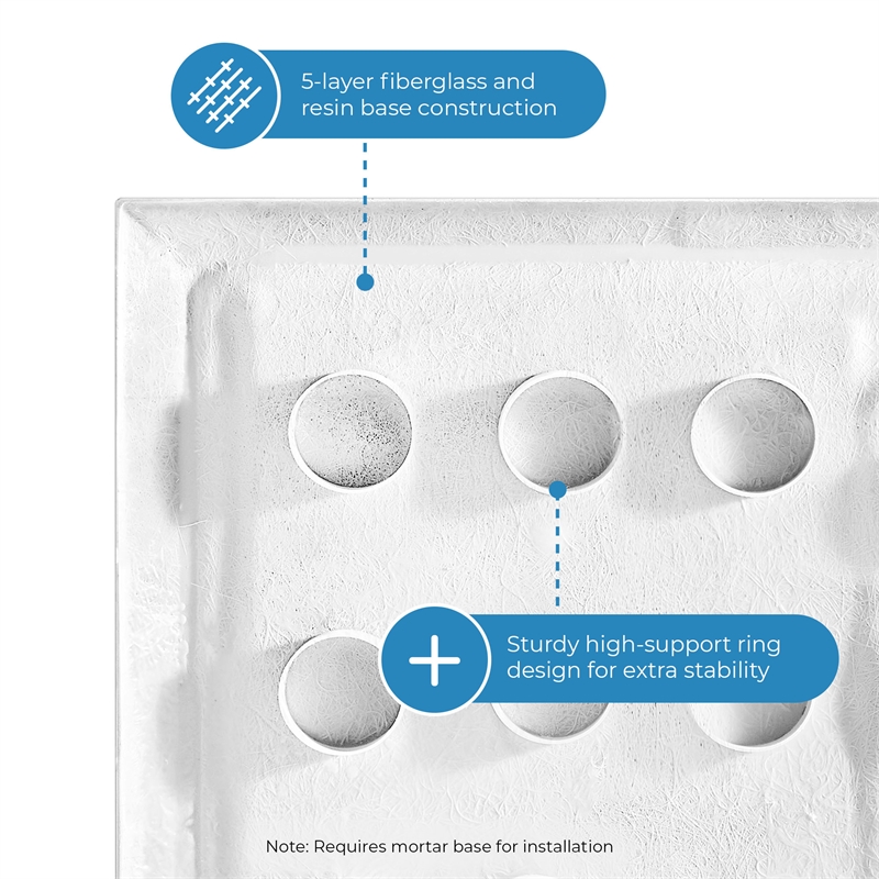 Tampa 48 x 32 x 74-3/4 Alcove Shower Kit with Base and Door in Satin Nickel