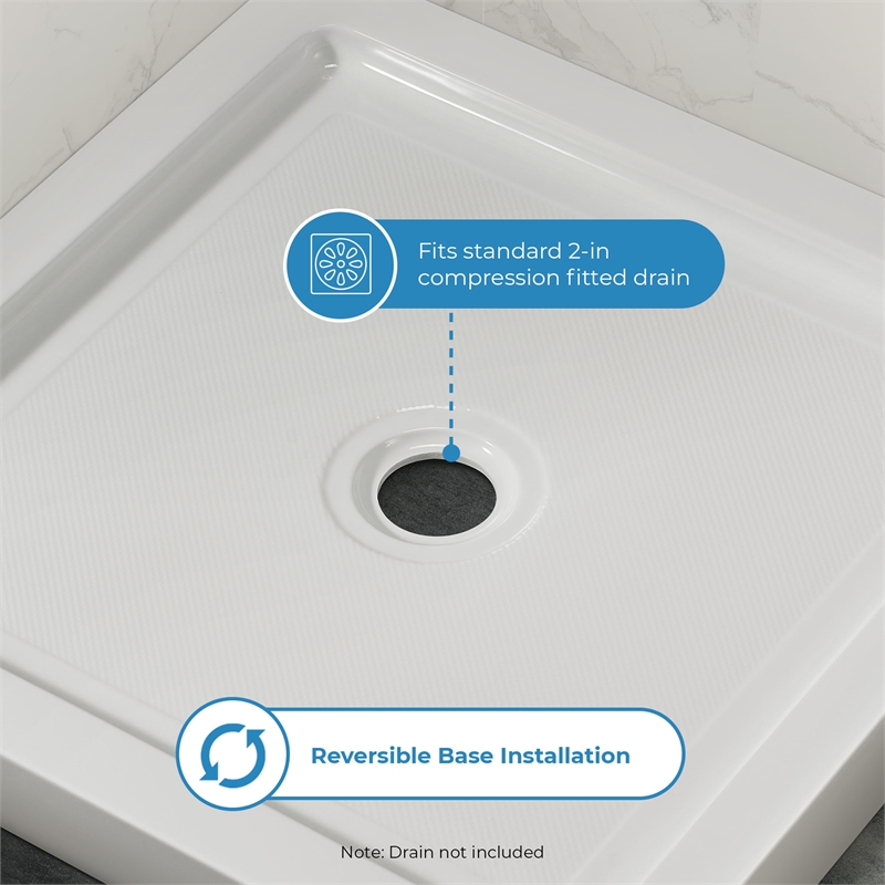 Panama 36 x 36 x 74-3/4 Corner Shower Kit with Base and Door in Satin Nickel