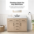 OVE Athea 48 in. Sahara Birch Bathroom Vanity with White Top Black Hardware