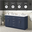 OVE Bailey 60 in. White Bathroom Vanity with White Top