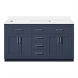 OVE Bailey 60 in. White Bathroom Vanity with White Top