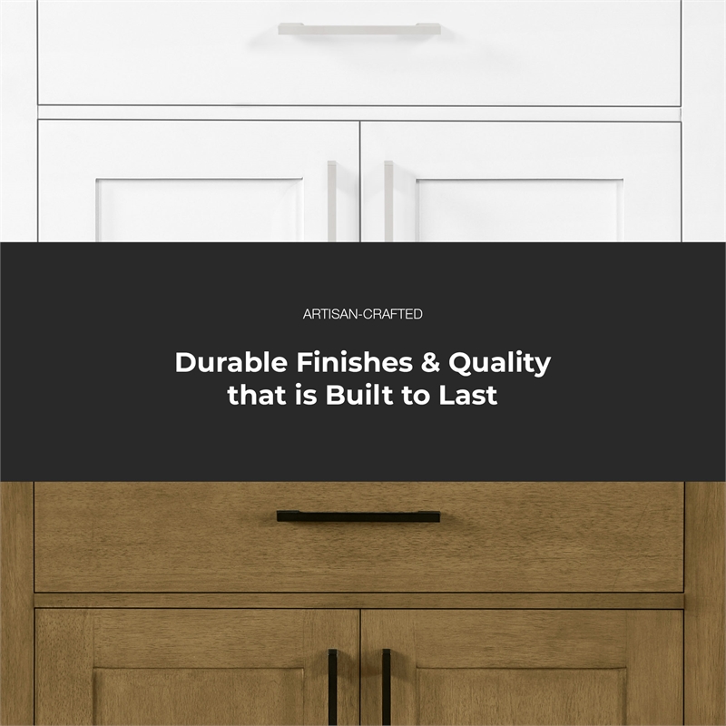 Athea 30 in. Almond Latte Vanity with Top and Matte Black Hardware