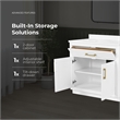 Bailey 36 in. White Vanity with White Top and Brushed Gold Hardware