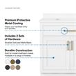 Bailey 36 in. White Vanity with White Top and Brushed Gold Hardware