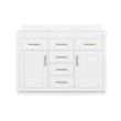 Bailey 48 in. White Vanity with White Top and Brushed Gold Hardware