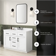 OVE Bailey 48 in. White Bathroom Vanity White Engineered Stone Top