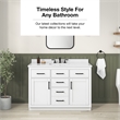 OVE Bailey 48 in. White Bathroom Vanity White Engineered Stone Top