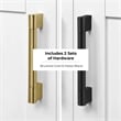 Bailey 48 in. White Vanity with White Top and Brushed Gold Hardware