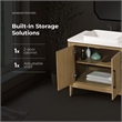 Heidi 36 in. Cortado Bathroom Vanity with White Quartz Top