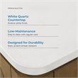 Heidi 36 in. Cortado Bathroom Vanity with White Quartz Top