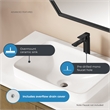 Heidi 36 in. Cortado Bathroom Vanity with White Quartz Top