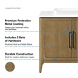 Heidi 36 in. Cortado Bathroom Vanity with White Quartz Top