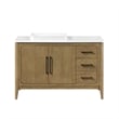 Heidi 48 in. Cortado Bathroom Vanity with White Quartz Top