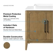 Heidi 60 in. Light Brown Oak Bathroom Vanity with White Countertop