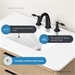 OVE Xander 36 in. Sahara Birch Bathroom Vanity with White Engineered Stone Top