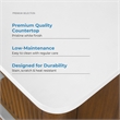 OVE Xander 48 in. Warm Walnut Bathroom Vanity with White Engineered Stone Top