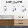OVE Xander 60 in. Warm Walnut Bathroom Vanity with White Engineered Stone Top