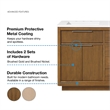 OVE Xander 60 in. Warm Walnut Bathroom Vanity with White Engineered Stone Top