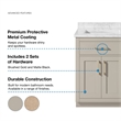 Athea 36 in. Greige Vanity with Top and Brushed Gold Hardware