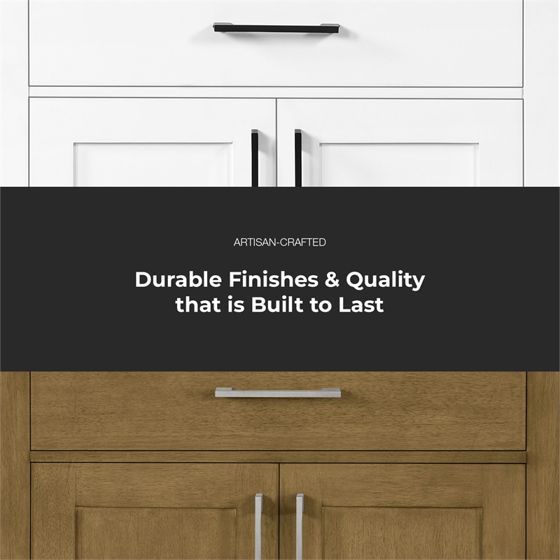 Athea 42 in. White Vanity with Top and Matte Black Hardware