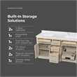 Athea 60 in. Greige Vanity with Top and Brushed Gold Hardware