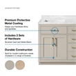 Athea 60 in. Greige Vanity with Top and Brushed Gold Hardware