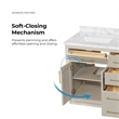 Athea 60 in. Greige Vanity with Top and Brushed Gold Hardware