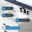 OVE Athea 72 in. White Bathroom Vanity with White Top and Black Hardware