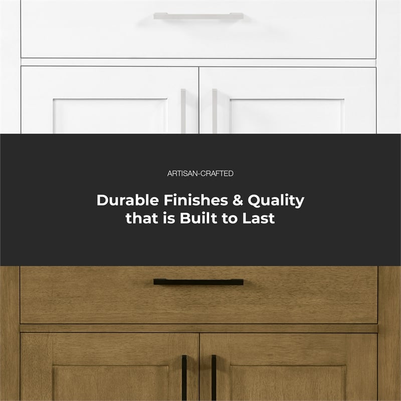 Athea 36 in. Almond Latte Vanity with Top and Matte Black Hardware