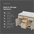 Athea 48 in. Greige Vanity with Top and Brushed Gold Hardware