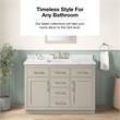 Athea 48 in. Greige Vanity with Top and Brushed Gold Hardware