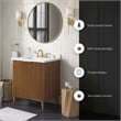Gabi 30 in. Warm Walnut Bathroom Vanity with White Engineered Stone Top
