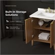 Gabi 30 in. Warm Walnut Bathroom Vanity with White Engineered Stone Top