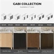 Gabi 30 in. Warm Walnut Bathroom Vanity with White Engineered Stone Top