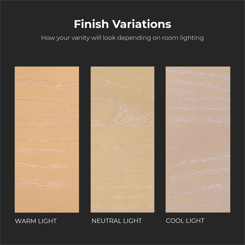 Gabi 30 in. Rustic Ash Bathroom Vanity with White Engineered Stone Top