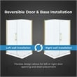 OVE Breeze 48 x 36 Corner Frameless Pivot Shower Door Kit Brushed Gold