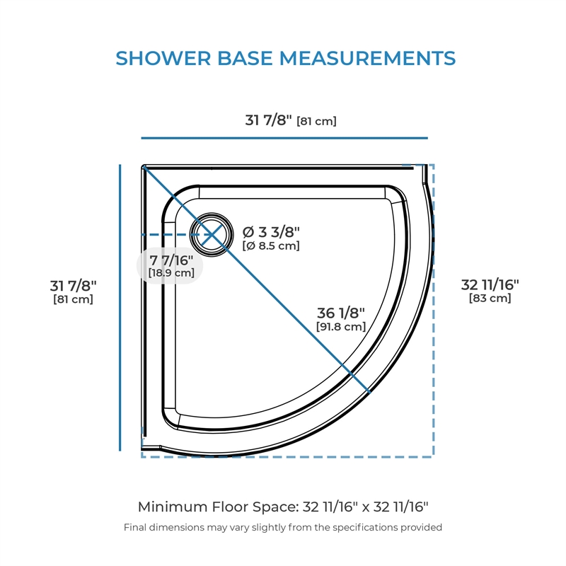 OVE Breeze 33 x 33 x 73 in. Round Shower Kit in Chrome Frosted Door Walls and Pan