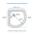 OVE Breeze 40 x 40 x 73 in. Round Shower Kit in Chrome Frosted Door Walls and Pan