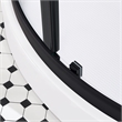 OVE Breeze 33 in. L x 33 in. W x 77 in. H Round Corner Shower Kit in Black with Clear Sliding Door and Shower Base Pan (Walls not Included)