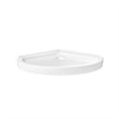 OVE Breeze 40 in. L x 40 in. W x 77 in. H Round Corner Shower Kit in Chrome with Clear Sliding Door and Shower Base Pan (Walls not Included)