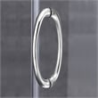 OVE Breeze 40 in. L x 40 in. W x 77 in. H Round Corner Shower Kit in Chrome with Clear Sliding Door and Shower Base Pan (Walls not Included)