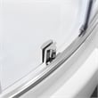 OVE Breeze 40 in. L x 40 in. W x 77 in. H Round Corner Shower Kit in Chrome with Clear Sliding Door and Shower Base Pan (Walls not Included)