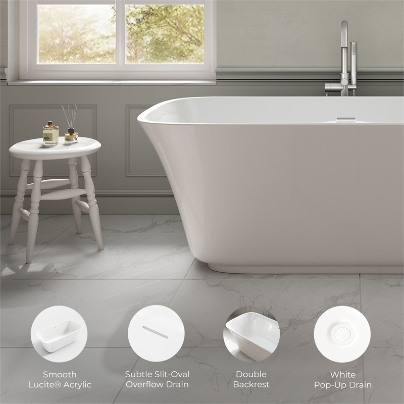 OVE Aveline 60 in. Freestanding Bathtub