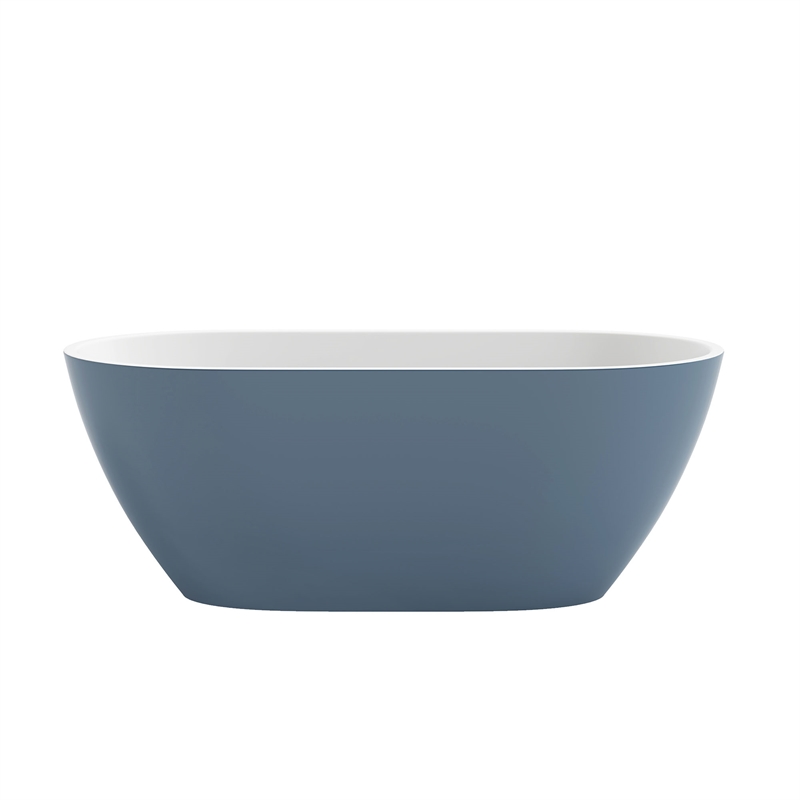 OVE Ayago 59 in. Freestanding Bathtub in Chambray