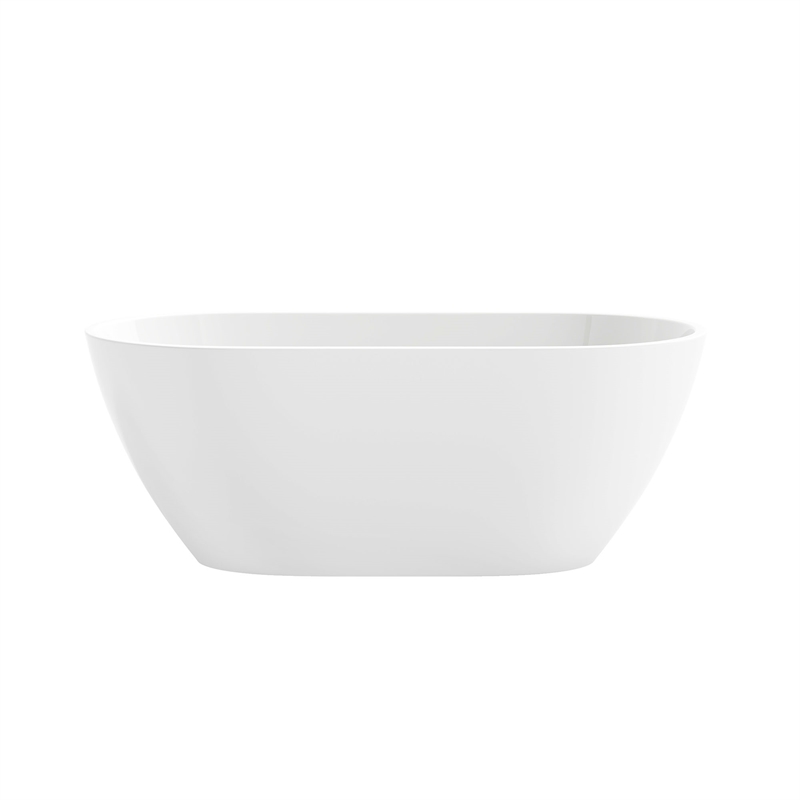 OVE Ayago 59 in. Freestanding Bathtub in Glossy White