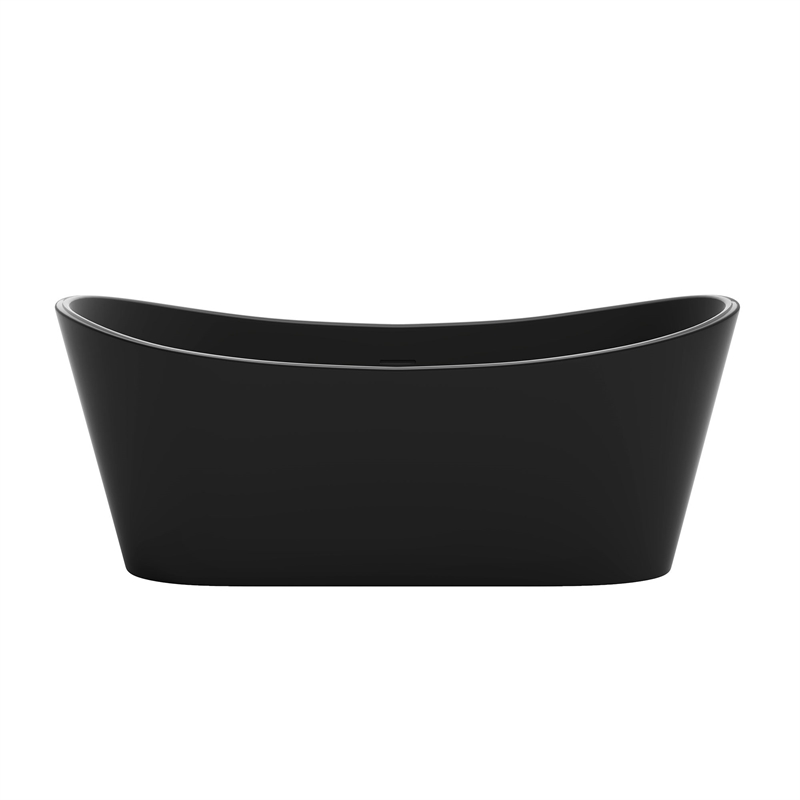 OVE Herschel 60 in. Freestanding Bathtub in Matte Black